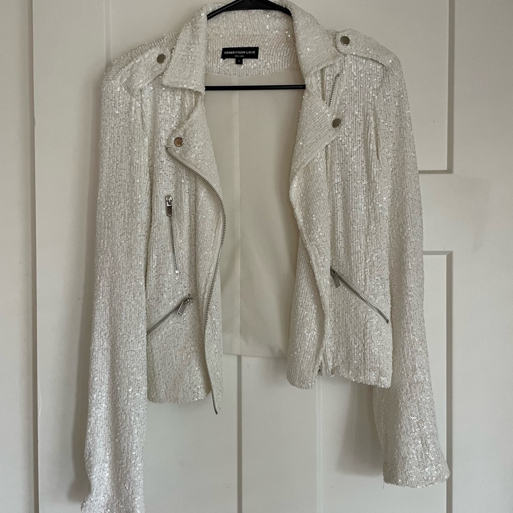 Generation Love sequin moto jacket